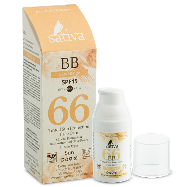 Kem chống nắng BB Tined Sativa66 Sand Beige