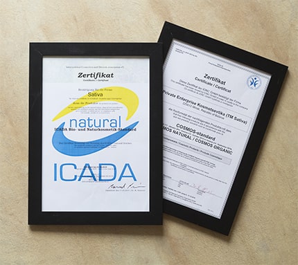 mỹ phẩm hữu cơ, sativa, chứng nhận ICADA